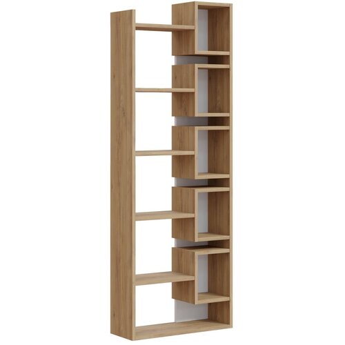 Marckeric Bijela/u prirodnoj boji biblioteka u dekoru hrasta 60x168,5 cm Eladi &amp;ndash; Slike