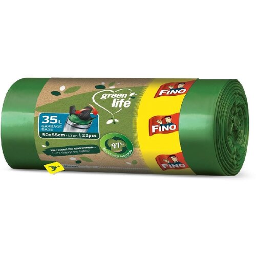 Fino kese za smeće green life ep 35l 22/1 zelene Cene