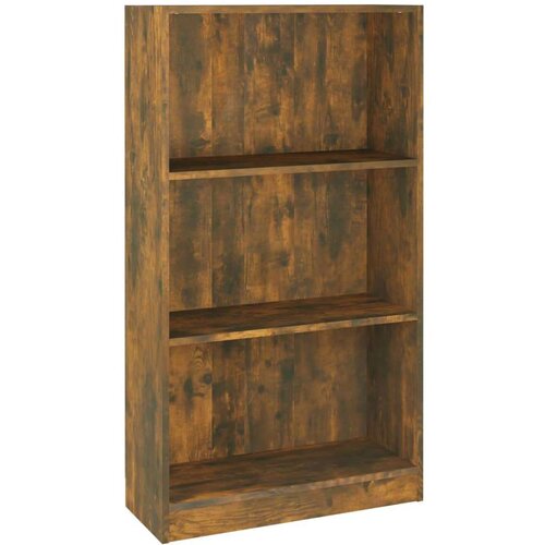 VidaXL knjižna omara dimljeni hrast 60x24x109 cm konstruiran les Slike