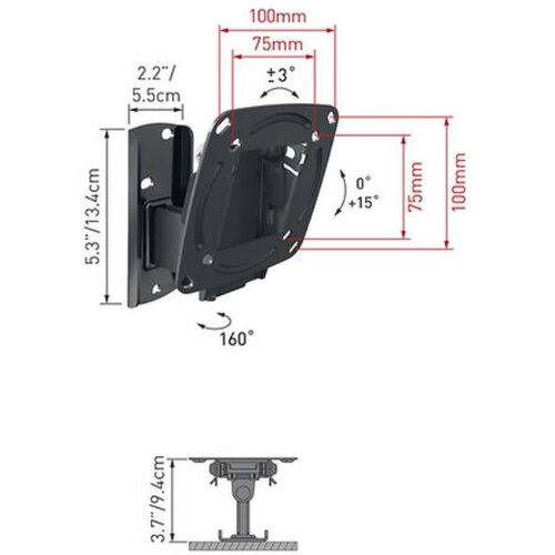Barkan E120.B lcd tv zidni nosač 13-29&amp;quot; Slike