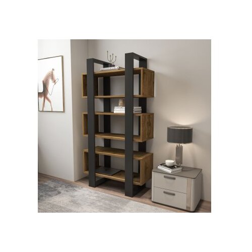 Hanah home Bookshelf Reina, 80x150x29,5 cm, Orah-antracit Cijene