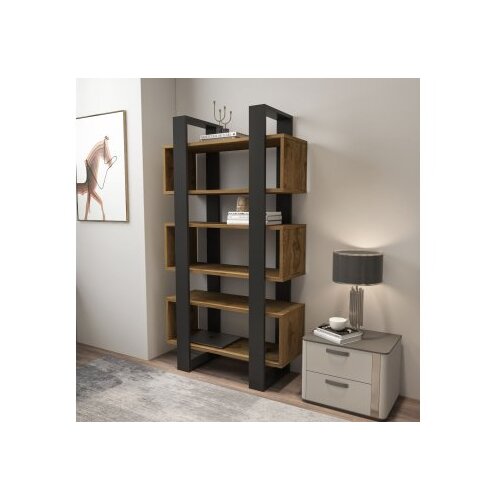 Hanah home polica za knjige reina walnut anthracite Slike