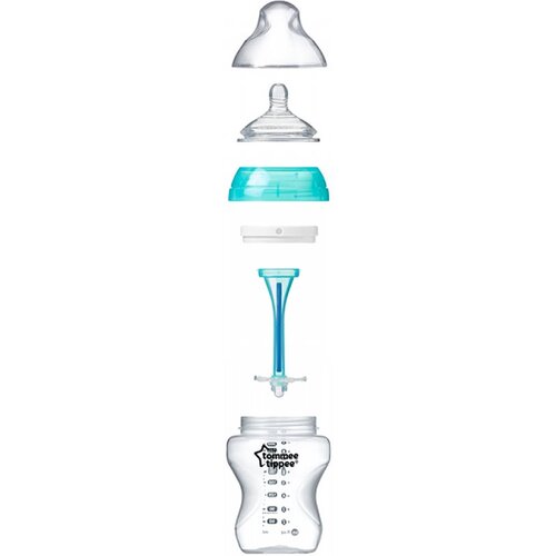 Tommee Tippee C2N Closer to Nature Advanced steklenička za dojenčke proti kolikam 0m+ 260 ml Slike