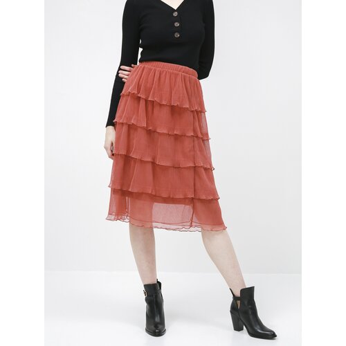 Vero_Moda Brown midi skirt Mira - Ladies Cene