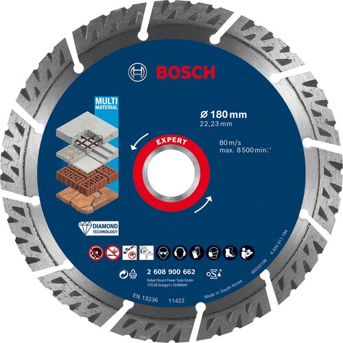 Bosch expert multimaterial dijamantska rezna ploča od 180 x 22,23 x 2,4 x 12 mm 2608900662 Cene