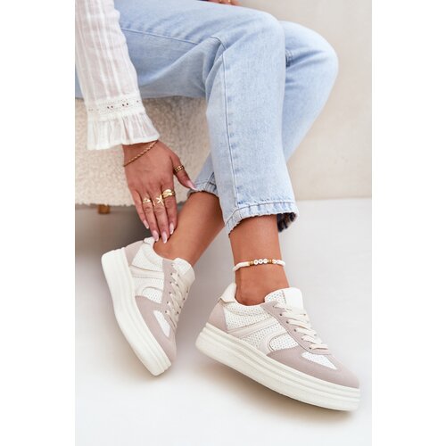 Boto Women's Platform Sneakers Beige Lesida Cene
