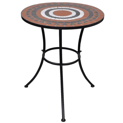 Bistro stolić terakota-bijeli 60 cm s mozaikom Cijene