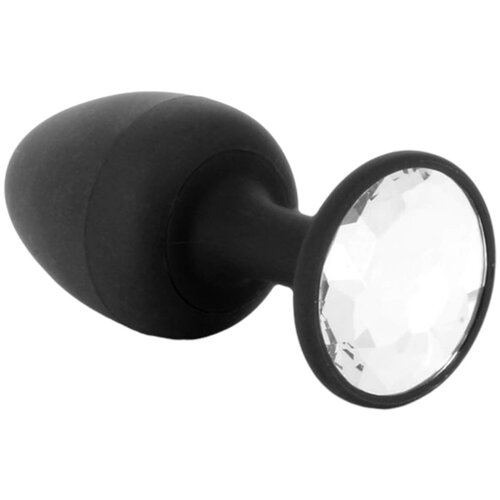 Dorcel Geisha Plug Diamond L - analni dildo z belim kamnom (črn) Cene