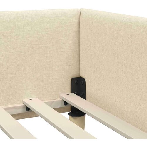 vidaXL Kotna postelja Drugo krema 80 x 200 cm Tkanina in oblikovan les Cene