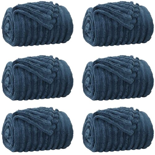  Pokrivači za bacanje 6 pcs Mornarsko plava 270 x 240 cm Runo Slike
