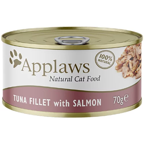 Applaws hrana za mačke u juhi 6 x 70 g - Tuna s lososom