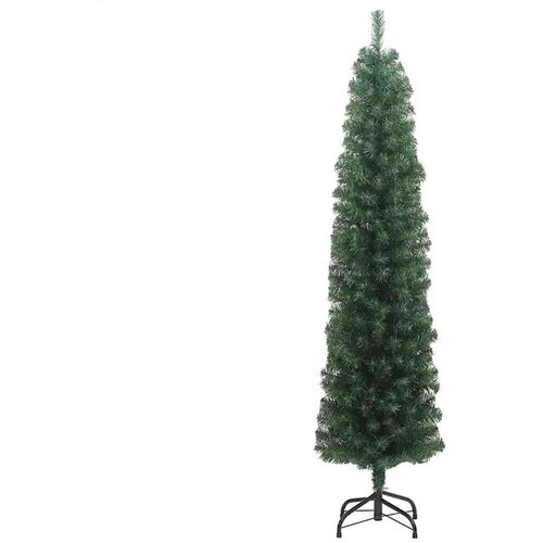 VidaXL Mr&amp;scaron;avo božićno drvce Zelena 48 x 48 x 180 cm Plastika i metal Slike