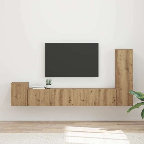  Komplet TV omaric 3 pcs Umetni hrast Konstruiran les, (5000132346) Cene