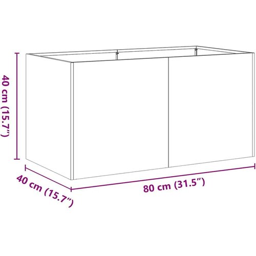 VidaXL Vrtna sadilica antracit 80x40x40 cm od nehrđajućeg čelika Slike