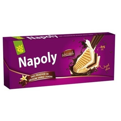 SO TASTY Napolitanke Napoly kakao i vanila 180g Slike