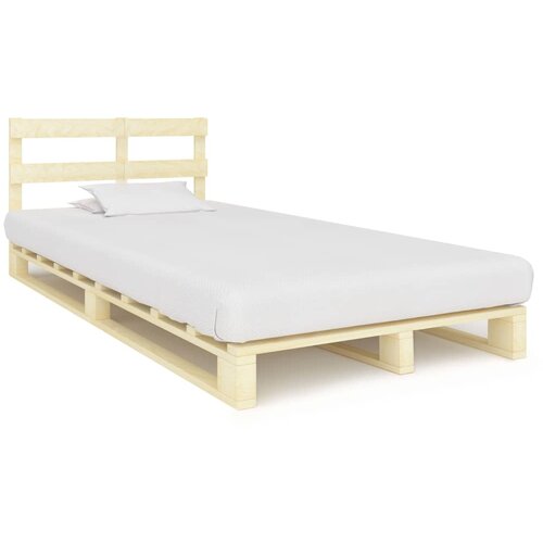 The Living Store Posteljni okvir iz palet trdna borovina 120x200 cm - Posteljni Okvir, (21488731) Slike