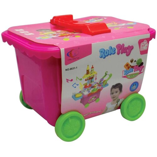  Igračka kofer trolley fast food set Op841 wy Slike