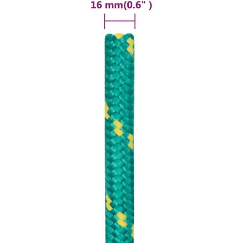 VidaXL Brodski konop zeleni 16 mm 50 m od polipropilena Slike