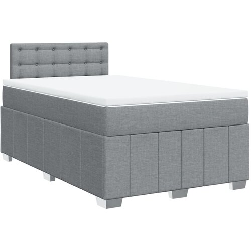 Maison Chic Box spring postelja - Vzmetna postelja z vzmetnico svetlo siva 120x200 cm blago SL5075, (21900550) Cene