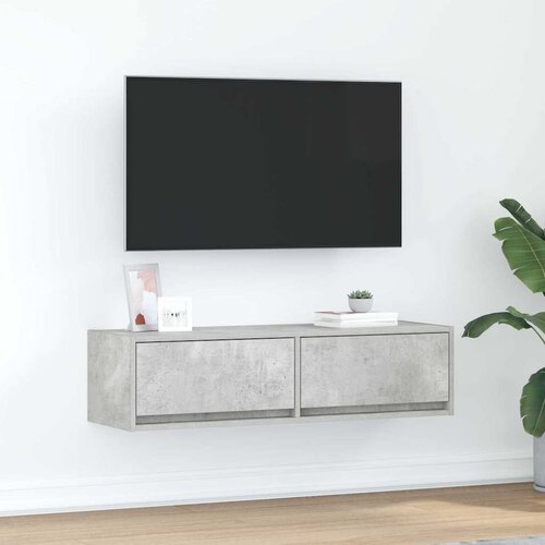 TV ormar Zidne Beton siva 100 x 31 x 25,5 cm Konstruirano drvo Cijene