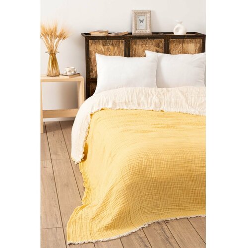 Mijolnir Muslin Yarn Dyed - Yellow Yellow Double Bedspread Cene