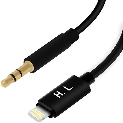 AVIZAR Avdio kabel iPhone Lightning do 3,5 mm prikljucka 1 m, HL-098 - crn, (20618021) Slike