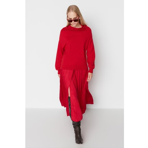 Trendyol Tile Collar Detailed Knitwear Sweater Slike