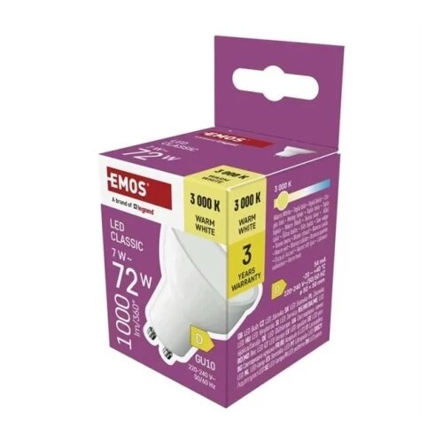 Emos zq8d62 Led sijalica classic mr16 7w(72w) 1000lm gu10 ww ( 3777 ) Slike