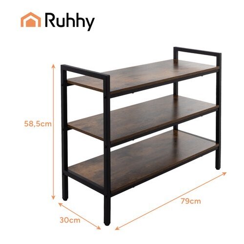 Ruhhy 27038 stalak za cipele 79 cm &amp;ndash; metalna polica za obuću s 3 razine Slike
