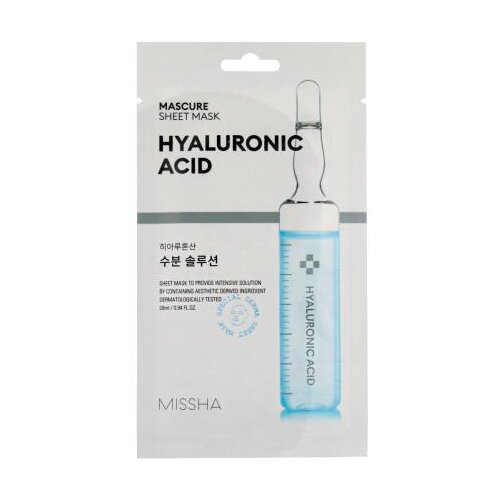 MISSHA Mascure Sheet Mask Hyaluronic Acid maska za lice suha 28 ml unisex Slike