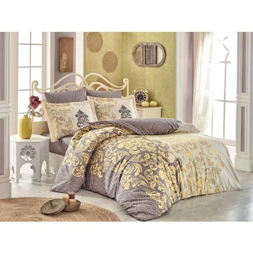 Antalya Mirella - Cappuccino YellowCreamBeige Poplin Dupli Set Pokrivača Cene