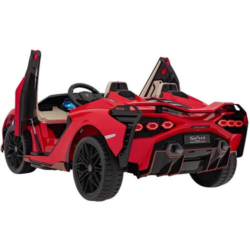  Licencirani auto na akumumulator Lamborghini SIAN 4x100W - dvosjed - crveni Slike