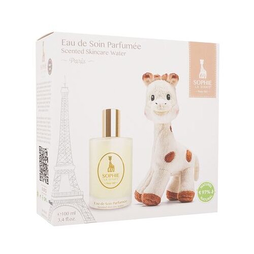 Sophie La Girafe darilni set odi&amp;scaron;avljena meglica za telo za otroke od rojstva naprej 100 ml + pli&amp;scaron;asta igrača za otroke Slike