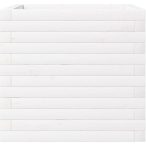  Vrtna sadilica bijela 50x50x46 cm od masivne borovine Slike