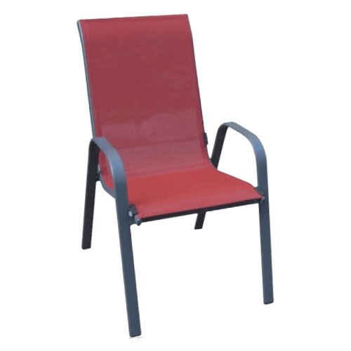 Outdorlife baštenska stolica COMO Metal i tekstil Crvena Slike