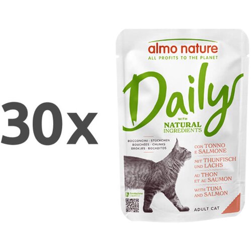 Almo Nature Cat Daily vrečka - tuna in losos - 70 g 30 x 70 g Cene