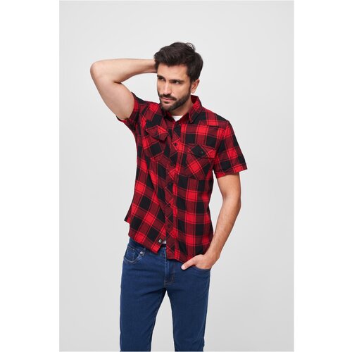 Brandit Half-sleeved shirt red/black Slike