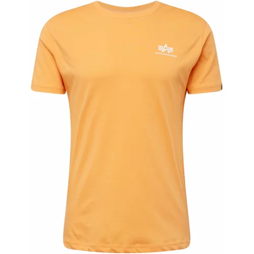Alpha Industries Majica svetlo oranžna / bela