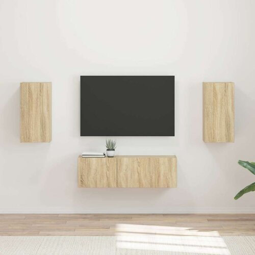  Set omare za televizijo na steni 4 pcs Sonoma hrast, (5000132451) Cene
