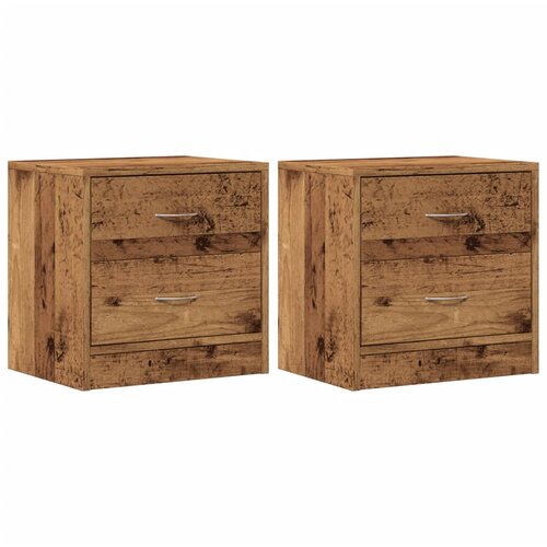 Maison Chic Dvo delni komplet Nočne omarice - Nočne mize starinski les 40x30x40 cm inženirski les, (21687325) Slike