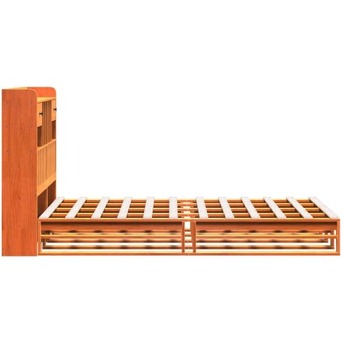  Krevet s regalom za knjige bez madraca 135 x 190 cm od borovine Slike