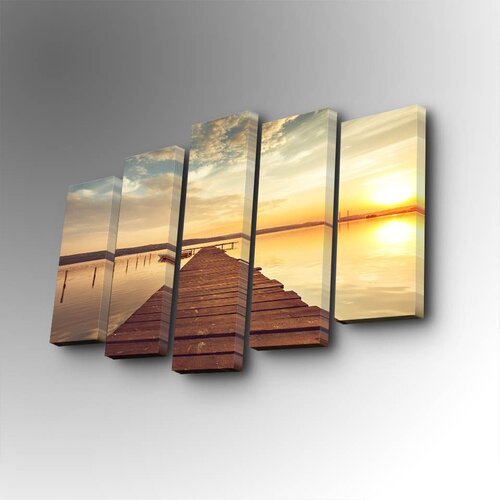 Wallity 5PUC-145 multicolor decorative canvas painting (5 pieces) Cene