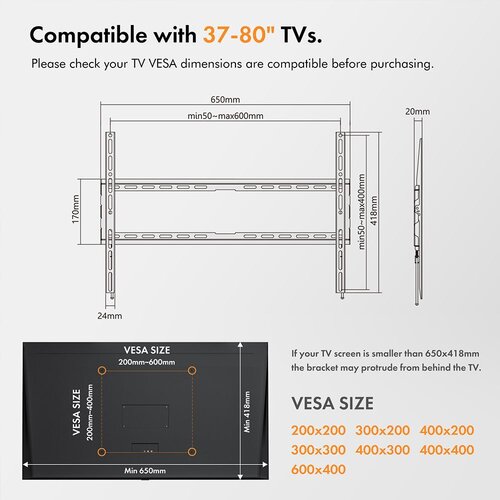 Vonhaus fiksen tv stenski nosilec 05/091 37-70 Slike