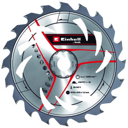 Einhell List krožne žage (150 mm, Izvrtina: 16 mm, &Scaron;tevilo zobcev: 20 kos) Cene