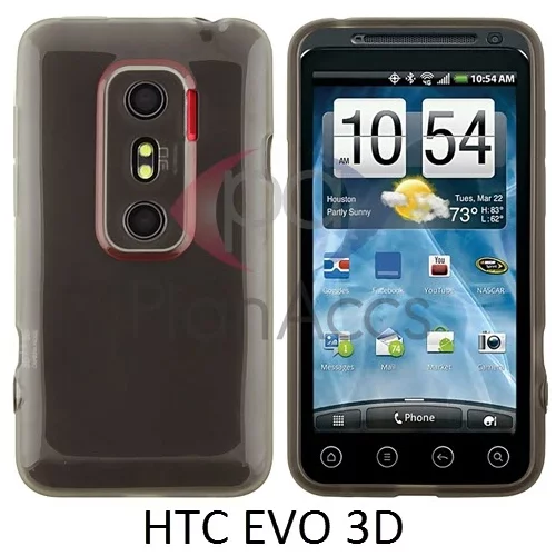  Gumijasti / gel etui Jelly za HTC EVO 3D - črni