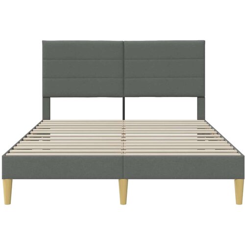  Okvir za krevet Tamno siva 140 x 190 cm tkanina - Tamno siva 140 x 190 cm Slike