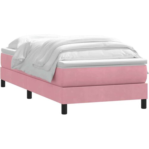 Box spring krevet s madracem ružičasti 80 x 220 cm bar&amp;scaron;unasti Slike