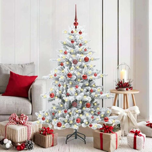 vidaXL Umjetno božićno drvce s nogom with LEDs s stalakom 150cm PVC Cene