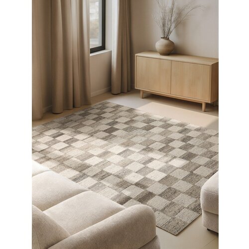 Vikosa Kremno bela ročno tkana volnena preproga 200x300 cm Boho 1.0 Quadra &amp;ndash; Slike