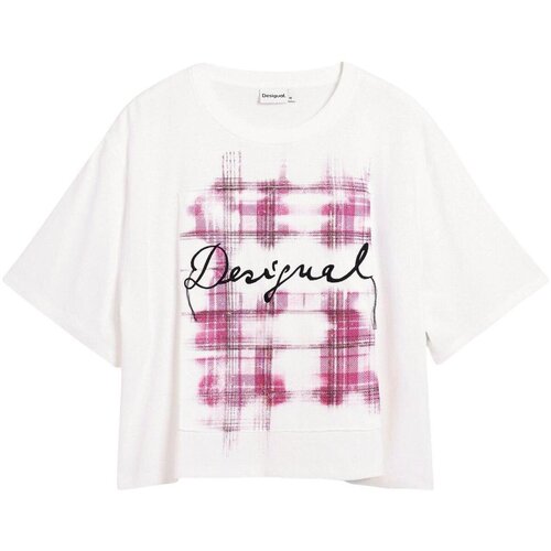Desigual Majice s kratkimi rokavi TS_CRACOVIA 26SWTK16 Bela Cene